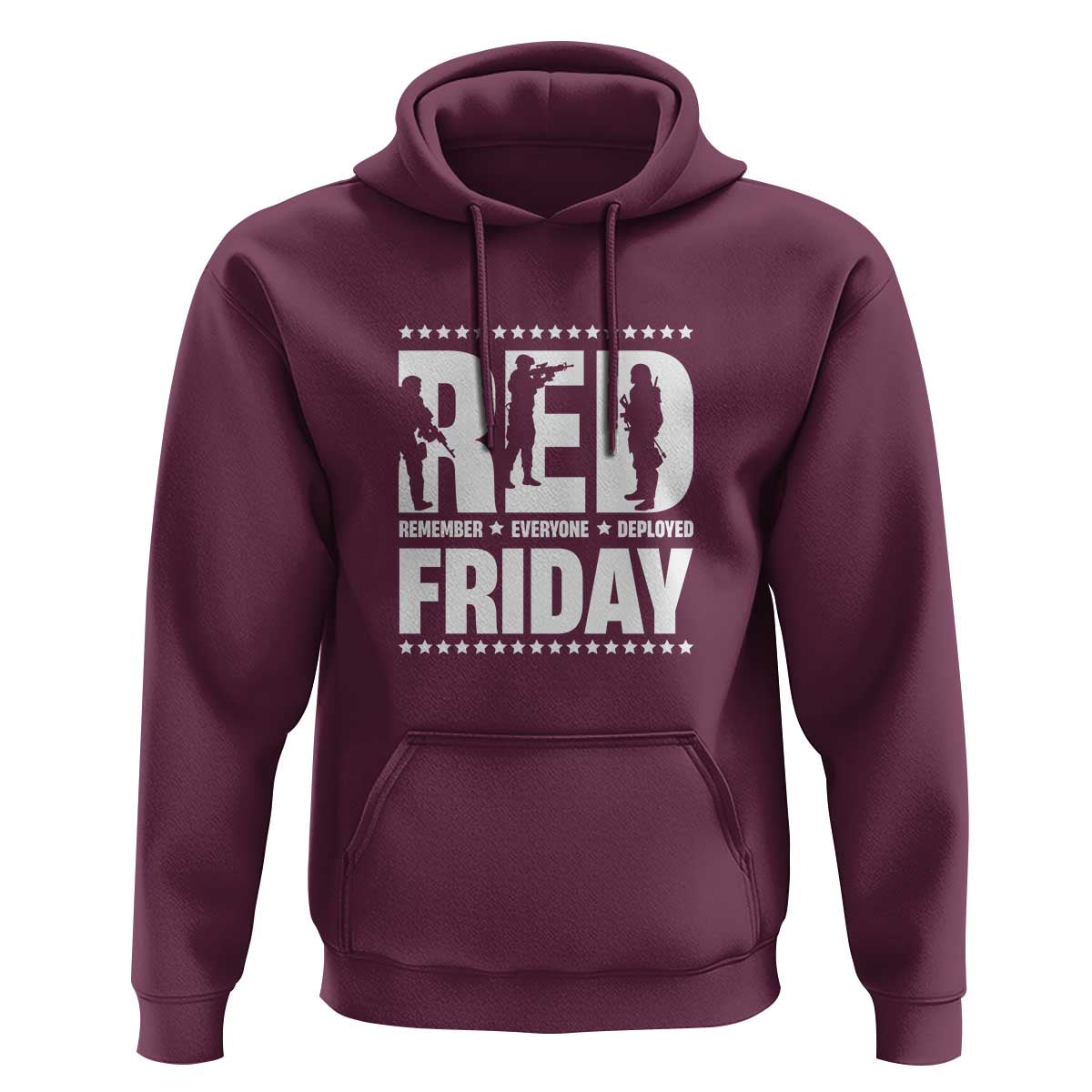 Red Friday Hoodie RED Remember Everyone Deployed Military Star