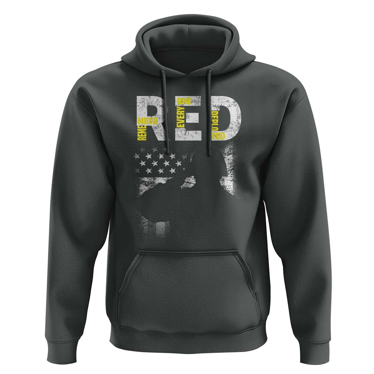 RED Friday Hoodie Remember Everyone Deployed Vintage American Flag Military Veterans