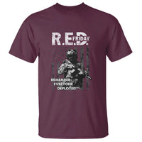 RED Friday T Shirt Remember Everyone Deployed Vintage American Flag Military Patriotic - Wonder Print Shop