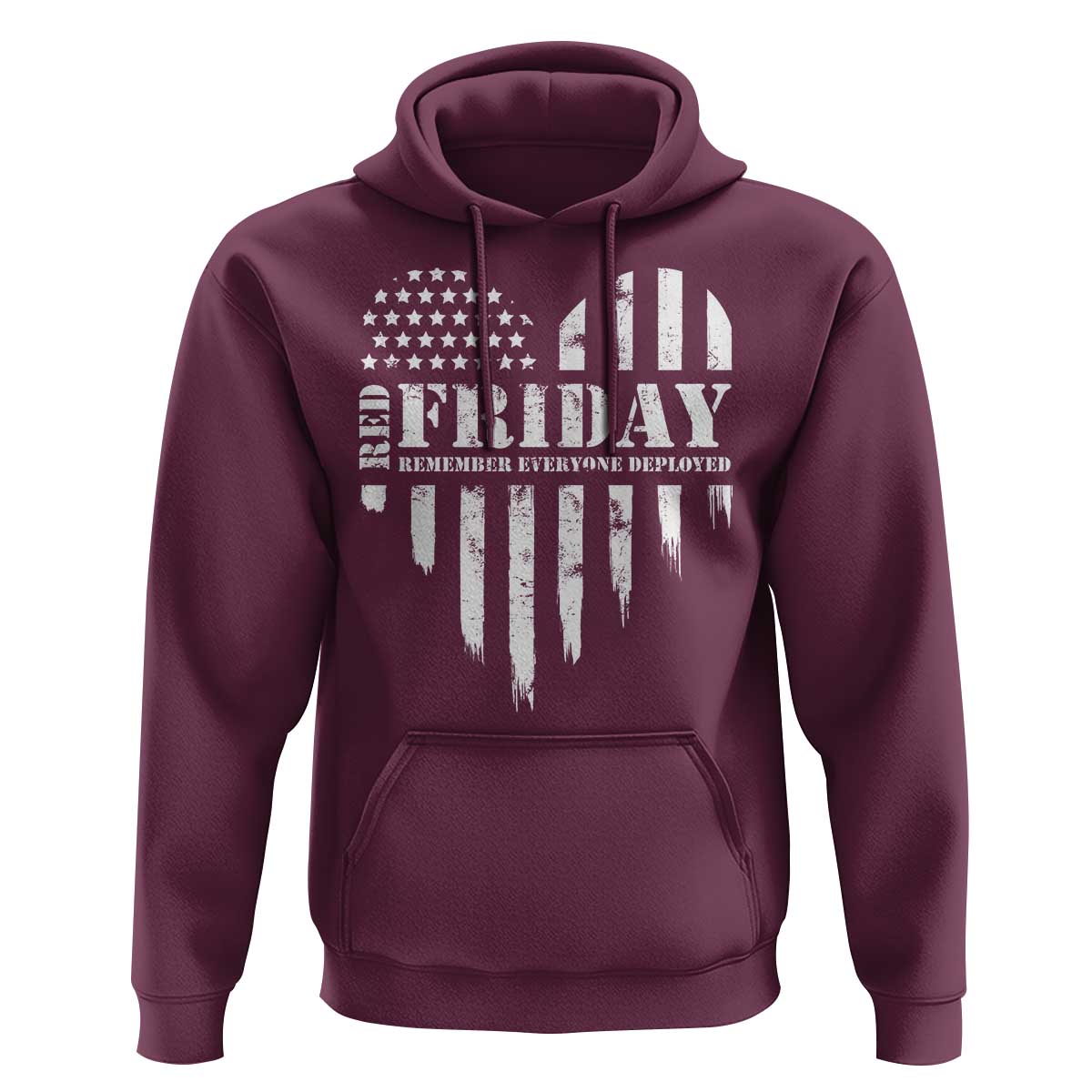 Red Friday Hoodie Remember Everyone Deployed Vintage American Flag Military Veterans Heart