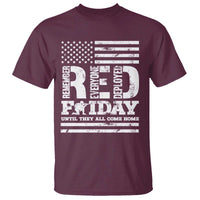 RED Friday T Shirt Remember Everyone Deployed Until They All Come Home Military USA Flag - Wonder Print Shop