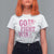 Breast Cancer Awareness T Shirt For Women Go Pink Fight Cancer Win The Battle Pink Ribbon Butterfly - Wonder Print Shop