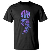 Suicide Prevention Awareness T Shirt Stay Your Story Is Not Over Semicolon Flower - Wonder Print Shop