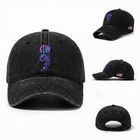 Suicide Prevention Awareness Washed Cotton Baseball Cap Stay Your Story Is Not Over Semicolon Flower