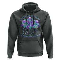 Suicide Prevention Awareness Hoodie Let The Rain Wash Away All The Pain Of Yesterday Flower Cloud Semicolon - Wonder Print Shop