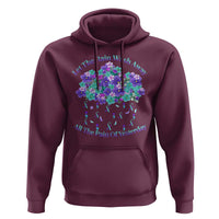 Suicide Prevention Awareness Hoodie Let The Rain Wash Away All The Pain Of Yesterday Flower Cloud Semicolon - Wonder Print Shop