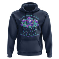 Suicide Prevention Awareness Hoodie Let The Rain Wash Away All The Pain Of Yesterday Flower Cloud Semicolon - Wonder Print Shop