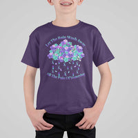 Suicide Prevention Awareness T Shirt For Kid Let The Rain Wash Away All The Pain Of Yesterday Flower Cloud Semicolon - Wonder Print Shop
