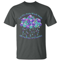 Suicide Prevention Awareness T Shirt Let The Rain Wash Away All The Pain Of Yesterday Flower Cloud Semicolon - Wonder Print Shop