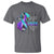 Suicide Prevention Awareness T Shirt I Survived Because My Faith Is Stronger Than My Fear Ribbon Flower USA Flag - Wonder Print Shop