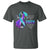 Suicide Prevention Awareness T Shirt I Survived Because My Faith Is Stronger Than My Fear Ribbon Flower USA Flag - Wonder Print Shop