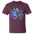 Suicide Prevention Awareness T Shirt I Survived Because My Faith Is Stronger Than My Fear Ribbon Flower USA Flag - Wonder Print Shop