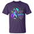 Suicide Prevention Awareness T Shirt I Survived Because My Faith Is Stronger Than My Fear Ribbon Flower USA Flag - Wonder Print Shop