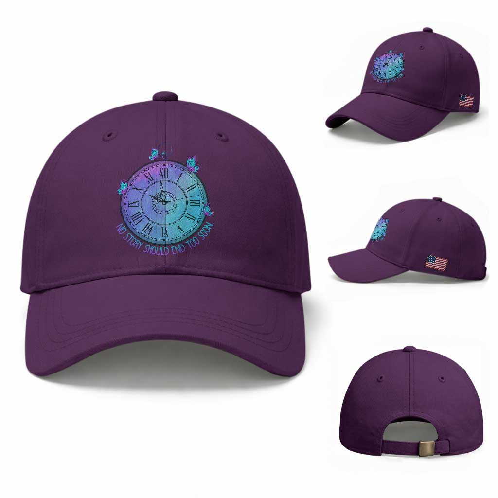 Suicide Prevention Awareness Baseball Cap No Story Should End Too Soon Butterfly Clock