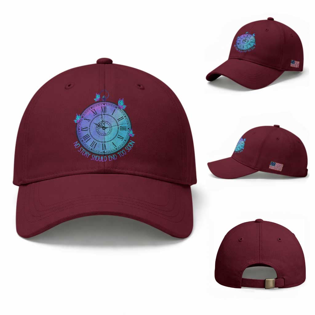 Suicide Prevention Awareness Baseball Cap No Story Should End Too Soon Butterfly Clock