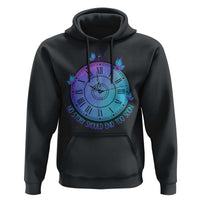 Suicide Prevention Awareness Hoodie No Story Should End Too Soon Butterfly Clock - Wonder Print Shop