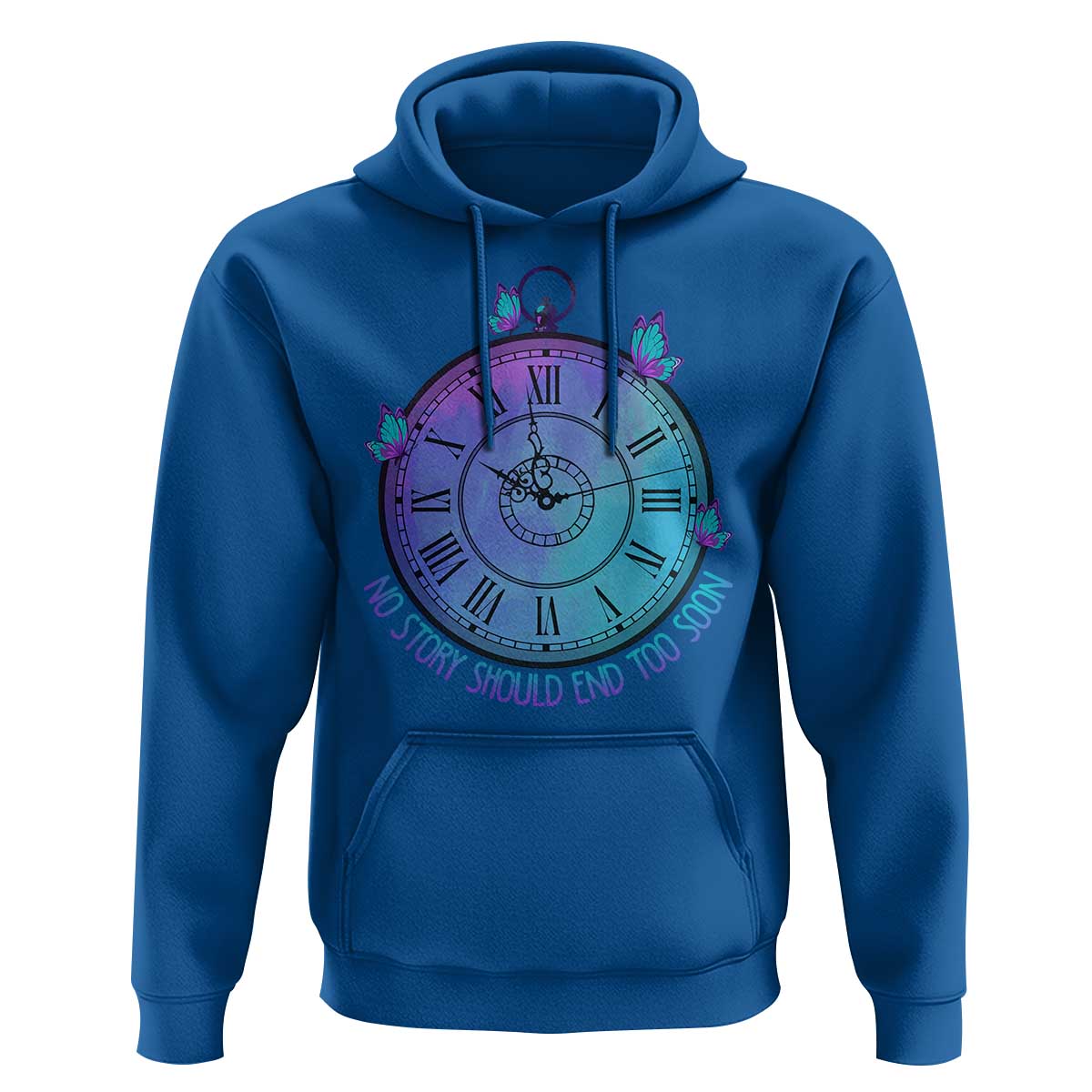 Suicide Prevention Awareness Hoodie No Story Should End Too Soon Butterfly Clock - Wonder Print Shop