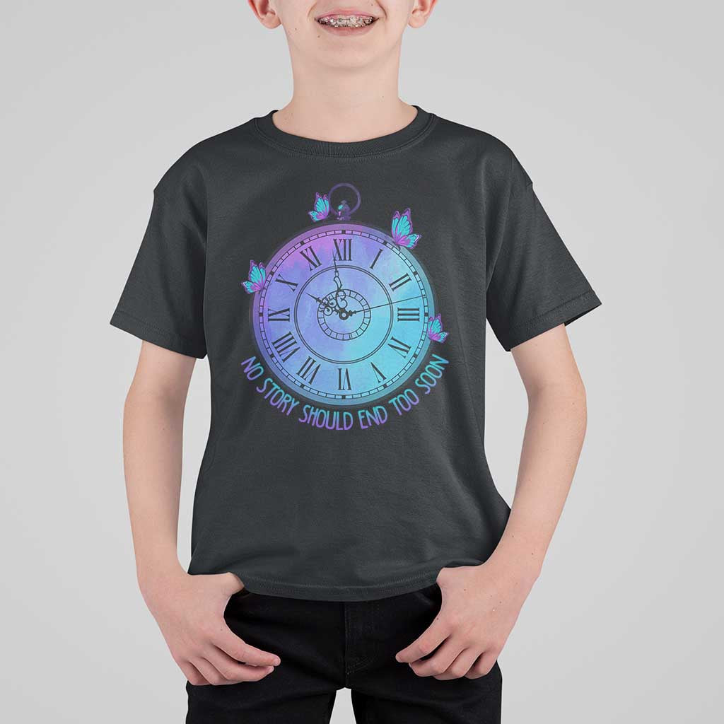 Suicide Prevention Awareness T Shirt For Kid No Story Should End Too Soon Butterfly Clock - Wonder Print Shop