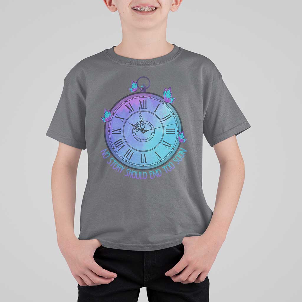 Suicide Prevention Awareness T Shirt For Kid No Story Should End Too Soon Butterfly Clock - Wonder Print Shop