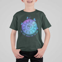 Suicide Prevention Awareness T Shirt For Kid No Story Should End Too Soon Butterfly Clock - Wonder Print Shop