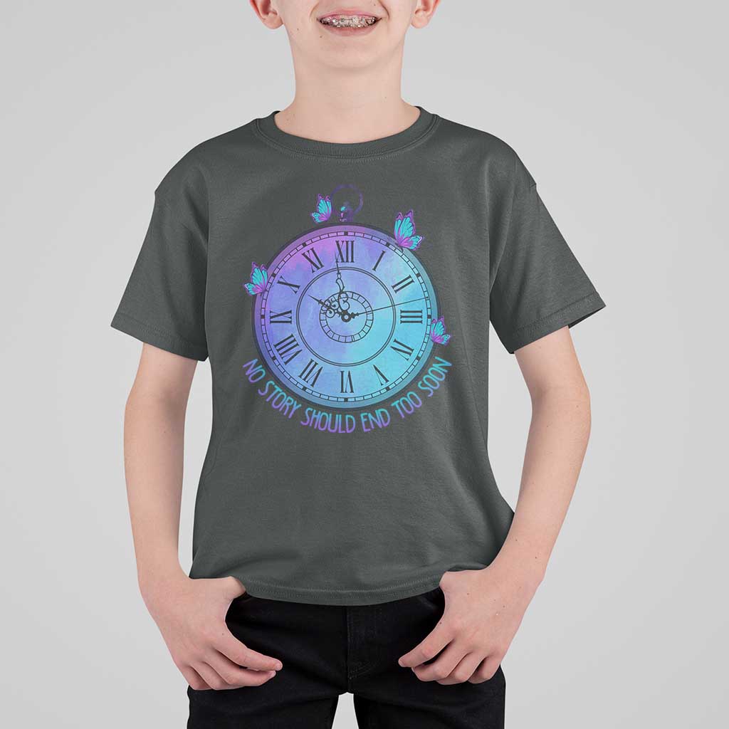 Suicide Prevention Awareness T Shirt For Kid No Story Should End Too Soon Butterfly Clock - Wonder Print Shop