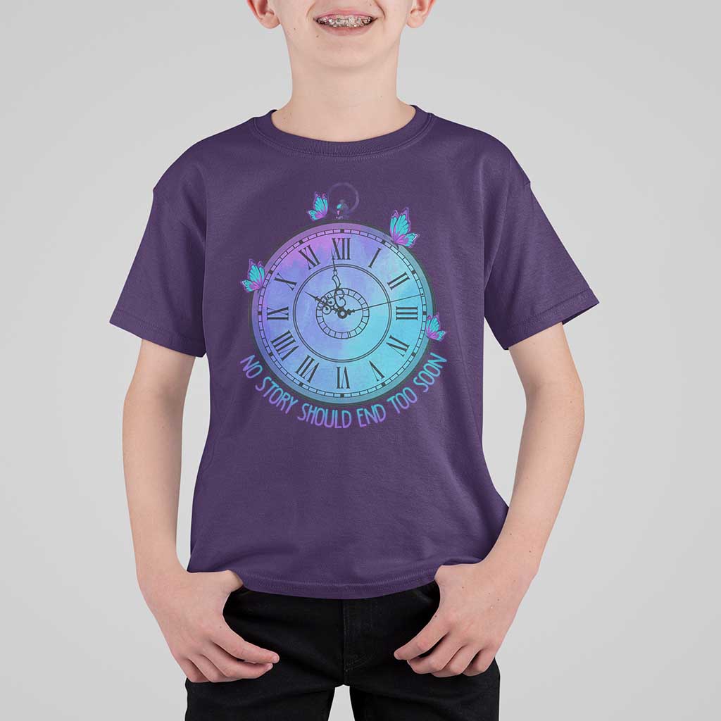 Suicide Prevention Awareness T Shirt For Kid No Story Should End Too Soon Butterfly Clock - Wonder Print Shop