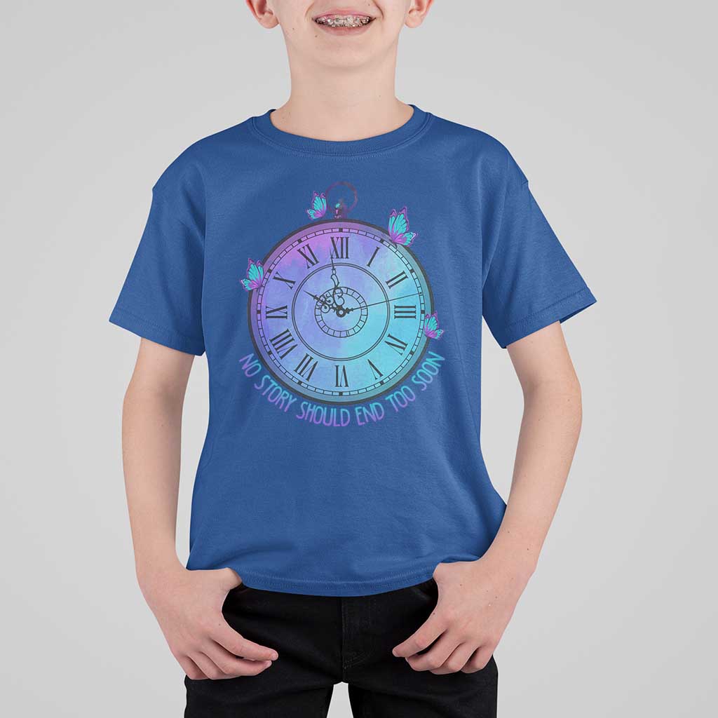 Suicide Prevention Awareness T Shirt For Kid No Story Should End Too Soon Butterfly Clock - Wonder Print Shop