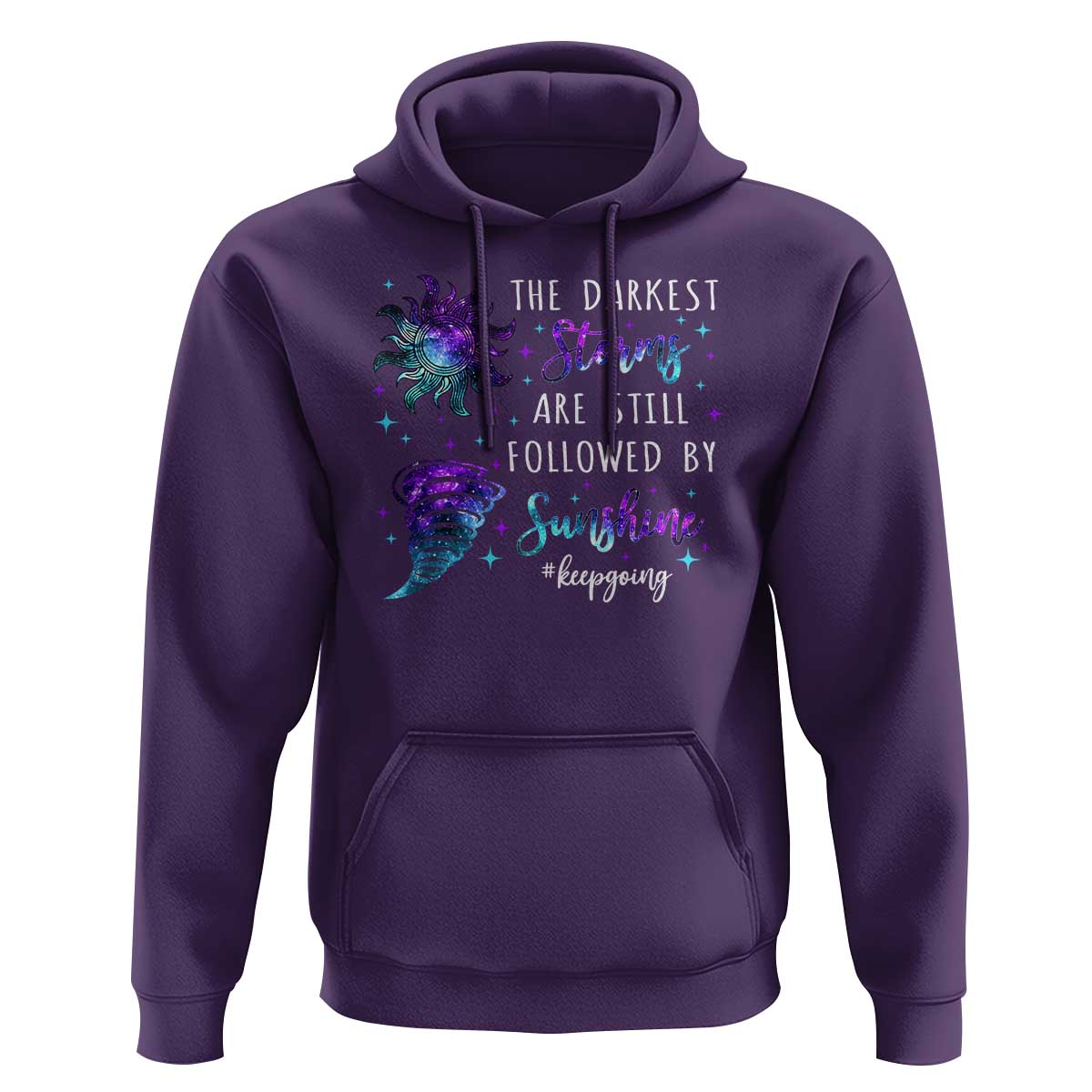 Suicide Prevention Awareness Hoodie The Darkest Storms Are Still Followed By Sunshine Keepgoing Semicolon - Wonder Print Shop
