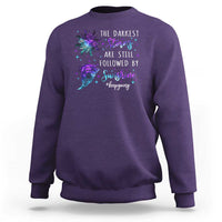 Suicide Prevention Awareness Sweatshirt The Darkest Storms Are Still Followed By Sunshine Keepgoing Semicolon - Wonder Print Shop