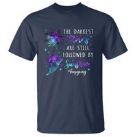 Suicide Prevention Awareness T Shirt The Darkest Storms Are Still Followed By Sunshine Keepgoing Semicolon - Wonder Print Shop