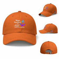 Suicide Prevention Awareness Baseball Cap Hope Anchors The Soul Teal And Purple Semicolon