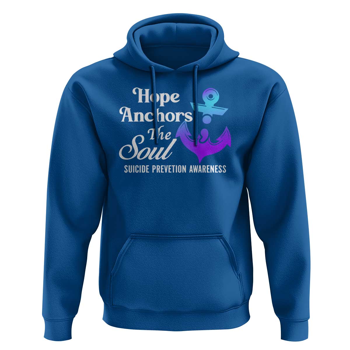 Suicide Prevention Awareness Hoodie Hope Anchors The Soul Teal And Purple Semicolon - Wonder Print Shop