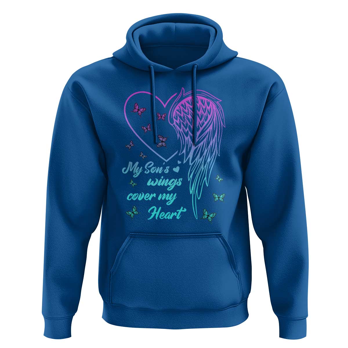 Suicide Prevention Awareness Hoodie My Son's Wings Cover My Heart Butterfly - Wonder Print Shop