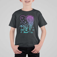 Suicide Prevention Awareness T Shirt For Kid My Son's Wings Cover My Heart Butterfly - Wonder Print Shop