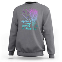 Suicide Prevention Awareness Sweatshirt My Son's Wings Cover My Heart Butterfly - Wonder Print Shop