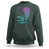 Suicide Prevention Awareness Sweatshirt My Son's Wings Cover My Heart Butterfly - Wonder Print Shop