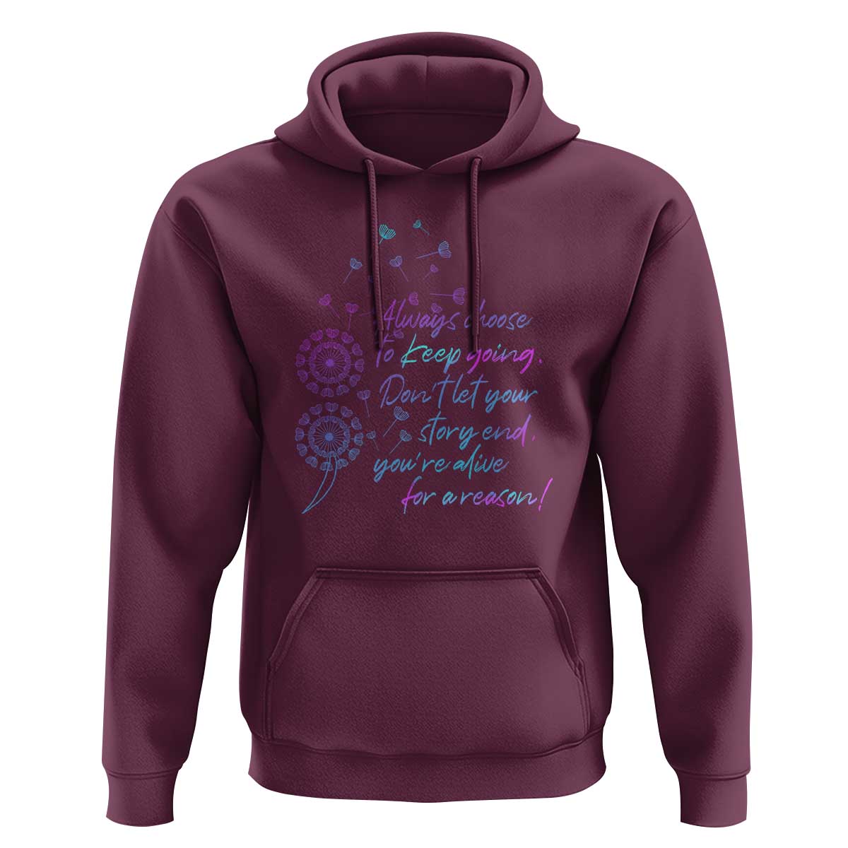 Suicide Prevention Awareness Hoodie Always Choose To Keep Going Don't Let Your Story End You're Alive For A Reason Semicolon - Wonder Print Shop