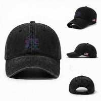 Suicide Prevention Awareness Washed Cotton Baseball Cap Always Choose To Keep Going Don't Let Your Story End You're Alive For A Reason Semicolon