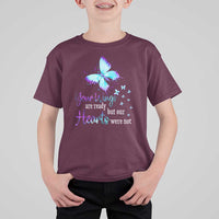 Suicide Prevention Awareness T Shirt For Kid Your Wings Are Ready But Our Hearts Were Not Butterfly - Wonder Print Shop