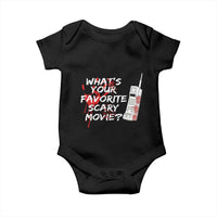 Funny Whats Your Favorite Scary Movie Baby Onesie Halloween Horror Film Lover - Wonder Print Shop