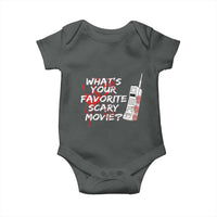 Funny Whats Your Favorite Scary Movie Baby Onesie Halloween Horror Film Lover - Wonder Print Shop