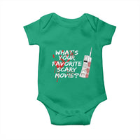 Funny Whats Your Favorite Scary Movie Baby Onesie Halloween Horror Film Lover - Wonder Print Shop