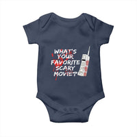 Funny Whats Your Favorite Scary Movie Baby Onesie Halloween Horror Film Lover - Wonder Print Shop