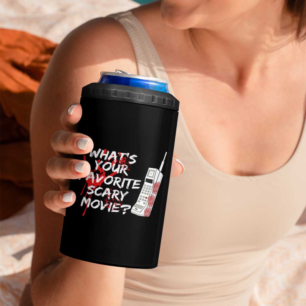 Funny Whats Your Favorite Scary Movie 4 in 1 Can Cooler Tumbler Halloween Horror Film Lover - Wonder Print Shop