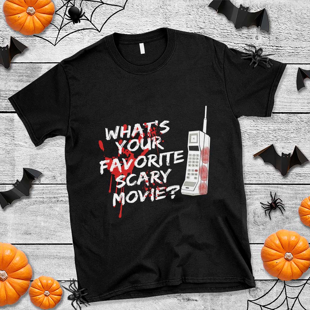 Funny Whats Your Favorite Scary Movie T Shirt Halloween Horror Film Lover - Wonder Print Shop