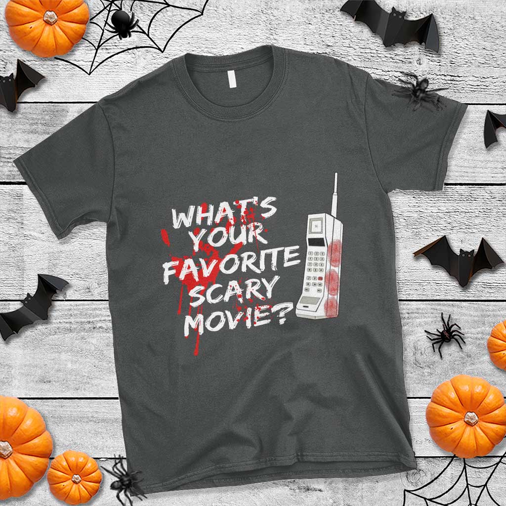 Funny Whats Your Favorite Scary Movie T Shirt Halloween Horror Film Lover - Wonder Print Shop