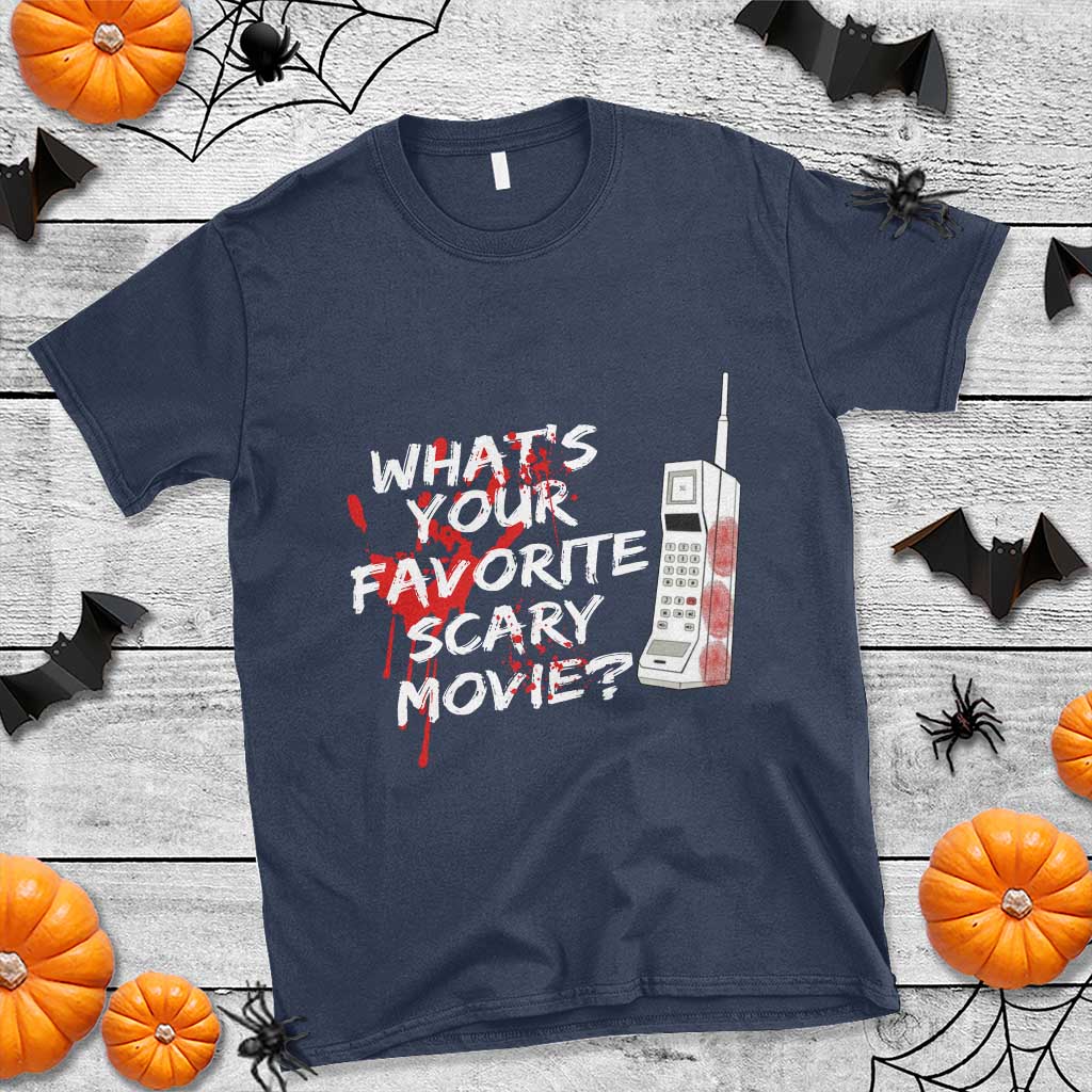Funny Whats Your Favorite Scary Movie T Shirt Halloween Horror Film Lover - Wonder Print Shop