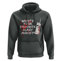 Funny Whats Your Favorite Scary Movie Hoodie Halloween Horror Film Lover - Wonder Print Shop