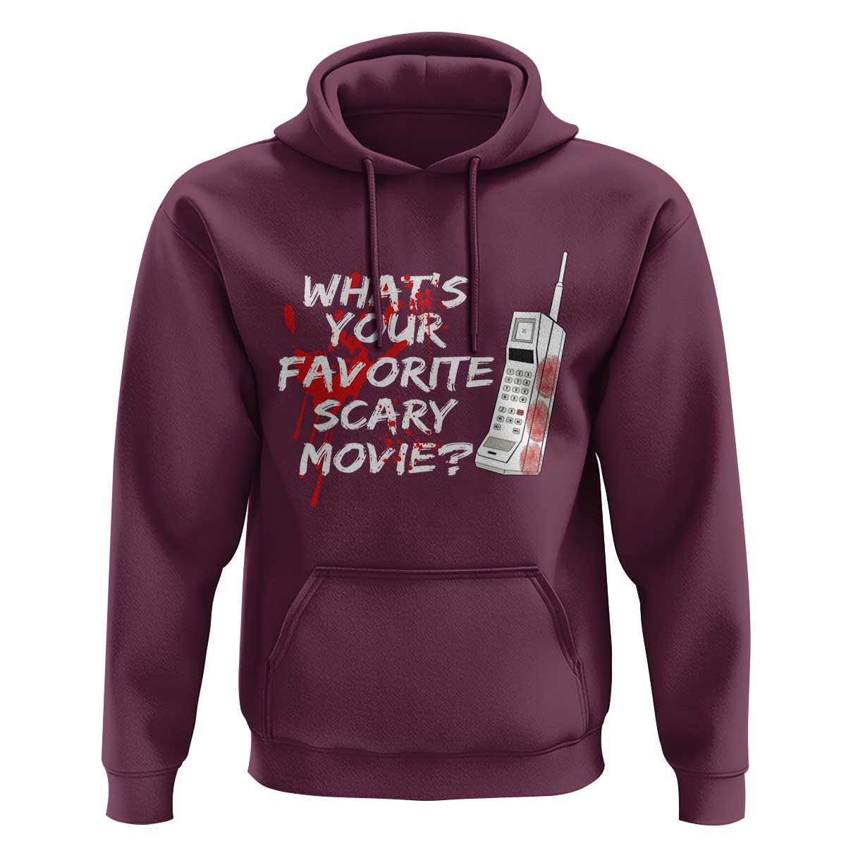 Funny Whats Your Favorite Scary Movie Hoodie Halloween Horror Film Lover - Wonder Print Shop