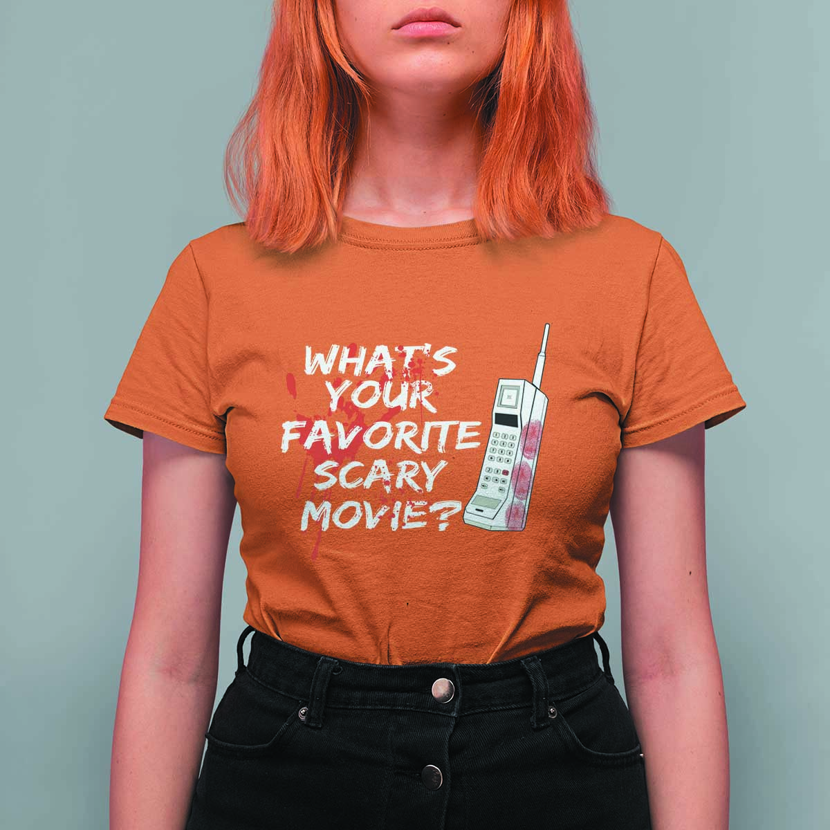 Funny Whats Your Favorite Scary Movie T Shirt For Women Halloween Horror Film Lover - Wonder Print Shop